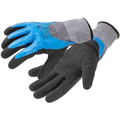 Högert Technik FILS 3/4 nitrilschuim gecoate beschermende handschoenen blauw grijs zwart maat 8 slijtvast perfect voor precisiewerkzaamheden Högert Technik FILS 3/4 nitrilschuim gecoate beschermende handschoenen blauw grijs zwart maat 8 slijtvast perfect voor precisiewerkzaamheden