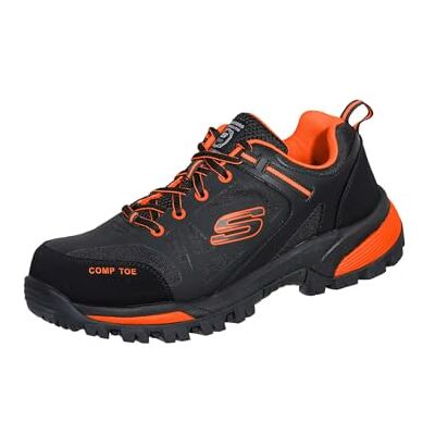 Skechers Gatlon Strigax Bouwlaarzen voor heren, kunstleer, zwart en oranje, 42 EU 42 EU Skechers Gatlon Strigax Bouwlaarzen voor heren, kunstleer, zwart en oranje, 42 EU 42 EU