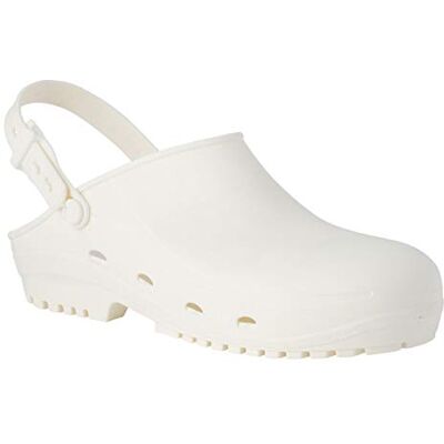 REPOSA Sanitaire klompen, model Max, professionele sokkel met koord en SRC-antislip rubberen zool, anatomische binnenzool, antistatisch en licht, wit, 29 EU, Wit. 47 EU REPOSA Sanitaire klompen, model Max, professionele sokkel met koord en SRC-antislip rubberen zool, anatomische binnenzool, antistatisch en licht, wit, 29 EU, Wit. 47 EU
