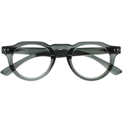 OPULIZE RIO Bril tegen blauw licht – frame bovenaan rechts – mannen en vrouwen – veerscharnieren – B53-1, donkergroen, transparant, 1 stuk 1-Pack OPULIZE RIO Bril tegen blauw licht – frame bovenaan rechts – mannen en vrouwen – veerscharnieren – B53-1, donkergroen, transparant, 1 stuk 1-Pack
