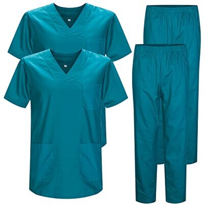 MISEMIYA Set * 2 stuks – uniform uniseks blouse – medisch uniform met bovendeel en broek – Ref.2-8178, groen 3b 22 3XL MISEMIYA Set * 2 stuks – uniform uniseks blouse – medisch uniform met bovendeel en broek – Ref.2-8178, groen 3b 22 3XL