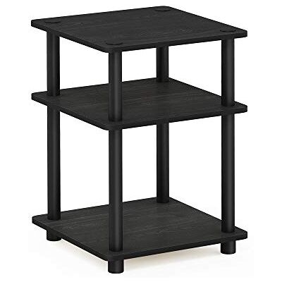 Furinno Turn-N-Tube Multifunctioneel rek, bijzettafel, bijzettafel, hout, zwart, zwart Furinno Turn-N-Tube Multifunctioneel rek, bijzettafel, bijzettafel, hout, zwart, zwart