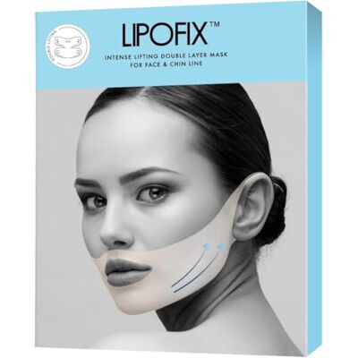LIPOFIX Gezichtsmasker voor de dubbele kin, anti-rimpel en anti-aging gezichtsmaskers om te verstevigen, strakker te maken en te liften, 5 maskers LIPOFIX Gezichtsmasker voor de dubbele kin, anti-rimpel en anti-aging gezichtsmaskers om te verstevigen, strakker te maken en te liften, 5 maskers