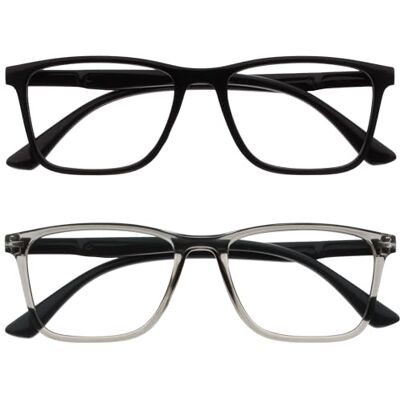 OPULIZE Nyx Gemengde blauwlichtbril, zwart/grijs, 2 stuks, Eén maat Eén maat OPULIZE Nyx Gemengde blauwlichtbril, zwart/grijs, 2 stuks, Eén maat Eén maat