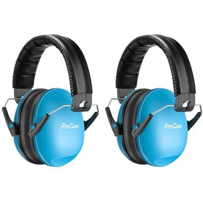 ProCase Gehoorbescherming voor kinderen, SNR 27 dB gehoorbescherming met verstelbare hoofdband, professionele gehoorbescherming, ruisonderdrukking, geluidsisolatie voor het studeren van baby's en ProCase Gehoorbescherming voor kinderen, SNR 27 dB gehoorbescherming met verstelbare hoofdband, professionele gehoorbescherming, ruisonderdrukking, geluidsisolatie voor het studeren van baby's en