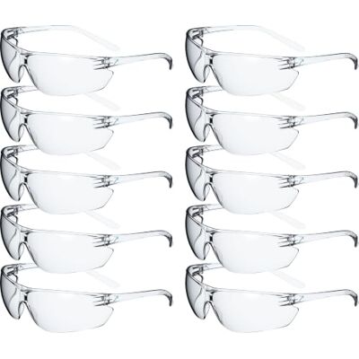 ACE FL-15G transparante veiligheidsbril met anti-condens, EN 166, 10 stuks ACE FL-15G transparante veiligheidsbril met anti-condens, EN 166, 10 stuks