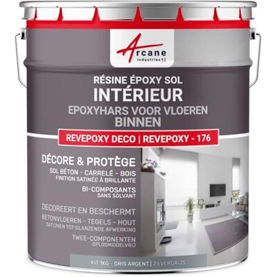 ARCANE INDUSTRIES Peinture sol, résine epoxy, peinture pour sol,salon, cuisine, salle de bains Effet miroir : Revepoxy deco-1 kg (jusqu'à 5 m² en 2 couches) Gris Argent RAL 7001- ARCANE INDUSTRIES Peinture sol, résine epoxy, peinture pour sol,salon, cuisine, salle de bains Effet miroir : Revepoxy deco-1 kg (jusqu'à 5 m² en 2 couches) Gris Argent RAL 7001-