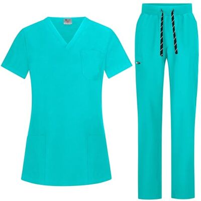 B-well Bella Werkkleding voor medisch personeel, met een jasje en een broek, unisex, werkkleding, uniform, elastaan XXL B-well Bella Werkkleding voor medisch personeel, met een jasje en een broek, unisex, werkkleding, uniform, elastaan XXL