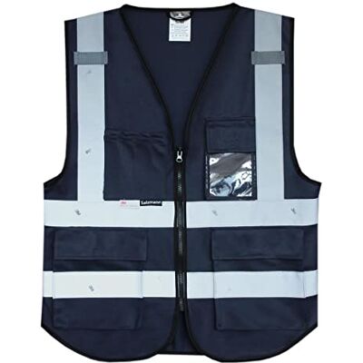 Salzmann 3M Veiligheidsvest, reflecterend vest met hoge zichtbaarheid met meerdere zakken, gemaakt van 3M reflecterend materiaal XXL-3XL Salzmann 3M Veiligheidsvest, reflecterend vest met hoge zichtbaarheid met meerdere zakken, gemaakt van 3M reflecterend materiaal XXL-3XL