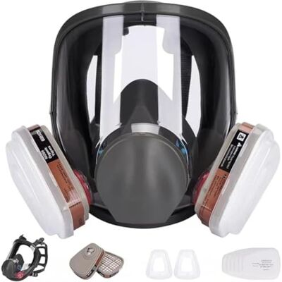 Wytcyic Herbruikbaar volledig ademhalingsmasker, organisch en anti-condens-dampmasker, stofdicht voor schilderen, mechanisch polijsten, houthakker, lassen en andere beschermende werkzaamheden Wytcyic Herbruikbaar volledig ademhalingsmasker, organisch en anti-condens-dampmasker, stofdicht voor schilderen, mechanisch polijsten, houthakker, lassen en andere beschermende werkzaamheden