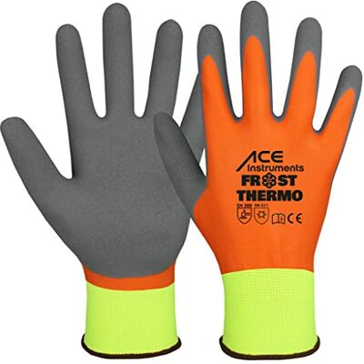 ACE Frost Thermo Werkhandschoenen voor de winter, waterdicht, voor handling, bescherming tegen kou buiten, koelkast, sneeuwruimen, vriezer, EN 388/420/511, L ACE Frost Thermo Werkhandschoenen voor de winter, waterdicht, voor handling, bescherming tegen kou buiten, koelkast, sneeuwruimen, vriezer, EN 388/420/511, L