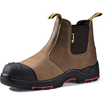 SAFEYEAR Werklaarzen S3 M-8025 voor dames en heren, ESD veiligheidsschoenen, waterdicht, ademend, lichte en comfortabele binnenzool, S1P stalen neus en stalen plaat 41.5 EU large SAFEYEAR Werklaarzen S3 M-8025 voor dames en heren, ESD veiligheidsschoenen, waterdicht, ademend, lichte en comfortabele binnenzool, S1P stalen neus en stalen plaat 41.5 EU large