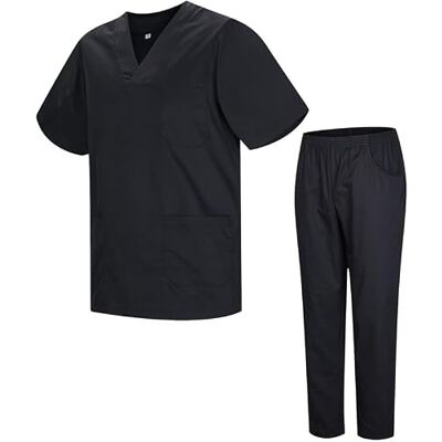 MISEMIYA Uniforms MZ-8178 scrub-set, uniseks, zwart, maat 21, 3XL 3XL MISEMIYA Uniforms MZ-8178 scrub-set, uniseks, zwart, maat 21, 3XL 3XL