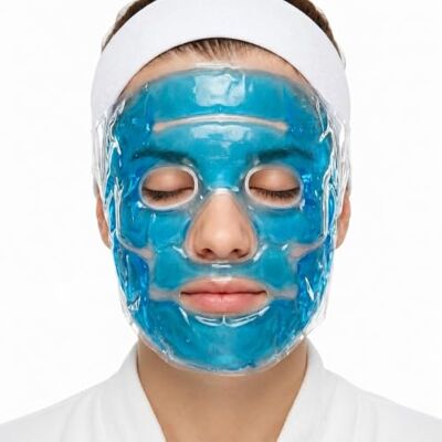 Feluna Verfrissend gezichtsmasker, gelmasker tegen Koude- en warmtetherapie in één masker, herbruikbaar voor ogen, voorhoofd en wangen Feluna Verfrissend gezichtsmasker, gelmasker tegen Koude- en warmtetherapie in één masker, herbruikbaar voor ogen, voorhoofd en wangen