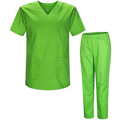 MISEMIYA Uniseks uniform MZ-8178, werkkleding voor volwassenen, 2 sets Appelgroen 21, maat XS XS MISEMIYA Uniseks uniform MZ-8178, werkkleding voor volwassenen, 2 sets Appelgroen 21, maat XS XS