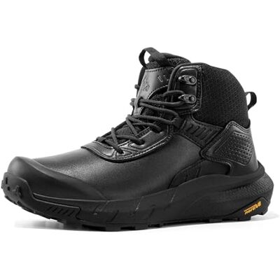 NORTIV 8 Tactische militaire werklaarzen voor heren, waterdicht, leer, licht, antislip, wandellaarzen, Zwart 1 48 EU NORTIV 8 Tactische militaire werklaarzen voor heren, waterdicht, leer, licht, antislip, wandellaarzen, Zwart 1 48 EU