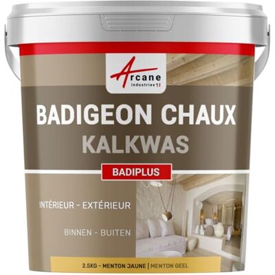 ARCANE INDUSTRIES Kalkwitkalk binnenhuisdecoratie buitenhuis BADIPLUS-2,5 kg (tot 12,5 m²) Geel Kastanje- ARCANE INDUSTRIES Kalkwitkalk binnenhuisdecoratie buitenhuis BADIPLUS-2,5 kg (tot 12,5 m²) Geel Kastanje-