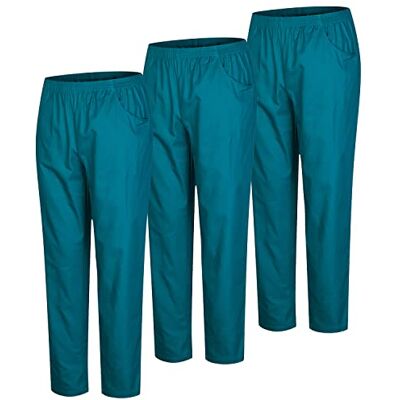 MISEMIYA Set van 3 uniseks sanitaire broeken, medisch uniform, werkbroek MISEMIYA Set van 3 uniseks sanitaire broeken, medisch uniform, werkbroek