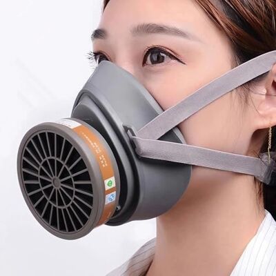 Sosvulix Half gezichtsmasker set voor dampen, zand, asbest, gas, zuur en ammoniak met veiligheidsbril, deeltjesbeschermingsfilter, lakmaskers en meer Sosvulix Half gezichtsmasker set voor dampen, zand, asbest, gas, zuur en ammoniak met veiligheidsbril, deeltjesbeschermingsfilter, lakmaskers en meer