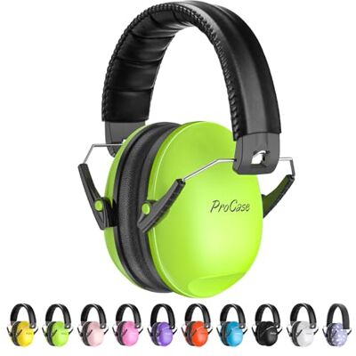 ProCase Gehoorbescherming voor kinderen, SNR 27 dB gehoorbescherming met verstelbare hoofdband, professionele gehoorbescherming, ruisonderdrukking, geluidsisolatie voor het studeren van baby's en Medium ProCase Gehoorbescherming voor kinderen, SNR 27 dB gehoorbescherming met verstelbare hoofdband, professionele gehoorbescherming, ruisonderdrukking, geluidsisolatie voor het studeren van baby's en Medium