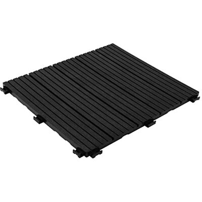 Floordirekt Terrastegels kliktegels, 30 x 30 cm, 1 stuk = 0,09 m², houtlook, vloerbedekking voor balkon en terras, weerbestendig, met drainagefunctie, grijs, transparant Floordirekt Terrastegels kliktegels, 30 x 30 cm, 1 stuk = 0,09 m², houtlook, vloerbedekking voor balkon en terras, weerbestendig, met drainagefunctie, grijs, transparant