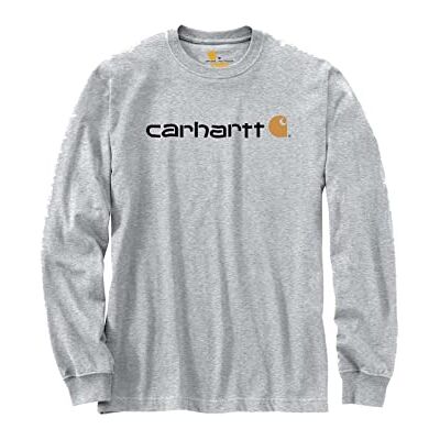 Carhartt Herenshirt met lange mouwen met grafisch logo, casual pasvorm., grijs. XL Carhartt Herenshirt met lange mouwen met grafisch logo, casual pasvorm., grijs. XL