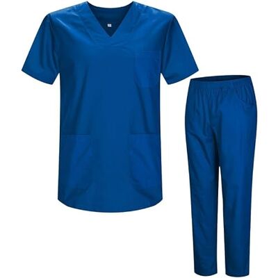 MISEMIYA Uniforms Unisex Scrub Set Medisch Uniform met Scrub, Blauw 37 21, 3XL 3XL MISEMIYA Uniforms Unisex Scrub Set Medisch Uniform met Scrub, Blauw 37 21, 3XL 3XL