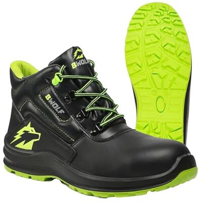 BWOLF SPYKE Werkschoenen voor heren, S3, waterdicht, oliebestendig, antislip, met 4 x 4 griptechnologie, met ergonomische zool 45 EU BWOLF SPYKE Werkschoenen voor heren, S3, waterdicht, oliebestendig, antislip, met 4 x 4 griptechnologie, met ergonomische zool 45 EU
