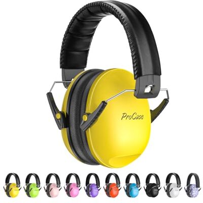 ProCase Gehoorbescherming voor kinderen, SNR 27 dB gehoorbescherming met verstelbare hoofdband, professionele gehoorbescherming, ruisonderdrukking, geluidsisolatie voor het studeren van baby's en ProCase Gehoorbescherming voor kinderen, SNR 27 dB gehoorbescherming met verstelbare hoofdband, professionele gehoorbescherming, ruisonderdrukking, geluidsisolatie voor het studeren van baby's en
