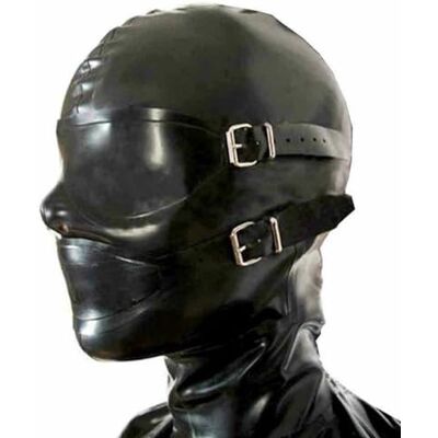 WXLPCGO zwart latex gezichtsmasker blootgestelde ogen mond latex masker voor cosplay club (maat: M-65 cm) WXLPCGO zwart latex gezichtsmasker blootgestelde ogen mond latex masker voor cosplay club (maat: M-65 cm)