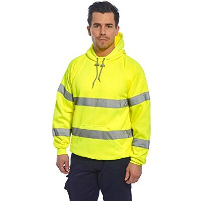 Portwest Hi-Vis Hooded Sweatshirt Color: Yellow Talla: 3 XL Portwest Hi-Vis Hooded Sweatshirt Color: Yellow Talla: 3 XL
