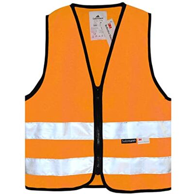 Salzmann 3M veiligheidsvest voor kinderen, gemaakt van 3M reflecterend materiaal, Oranje XS Salzmann 3M veiligheidsvest voor kinderen, gemaakt van 3M reflecterend materiaal, Oranje XS