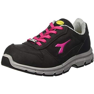 Diadora RUN S3 SRC ESD Lage veiligheidsschoenen voor dames, zwart/fuchsia 39, voetbescherming 39 EU Diadora RUN S3 SRC ESD Lage veiligheidsschoenen voor dames, zwart/fuchsia 39, voetbescherming 39 EU
