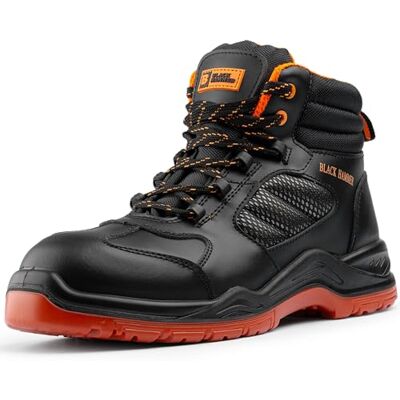 Black Hammer Veiligheidslaarzen van leer voor heren met teenkap van composiet, zonder metaal, kevlar, licht, S3, SRC, werklaarzen, antislip, wandelen, 8844, zwart (42 EU) 42 EU Black Hammer Veiligheidslaarzen van leer voor heren met teenkap van composiet, zonder metaal, kevlar, licht, S3, SRC, werklaarzen, antislip, wandelen, 8844, zwart (42 EU) 42 EU