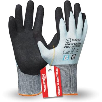 Gebol Master Flex Cool&Touch Maat L (maat 9) Verkoelende werkhandschoenen tegen zweet Geschikt voor touchscreen Ademende beschermende handschoenen aangenaam om te dragen voor Gebol Master Flex Cool&Touch Maat L (maat 9) Verkoelende werkhandschoenen tegen zweet Geschikt voor touchscreen Ademende beschermende handschoenen aangenaam om te dragen voor