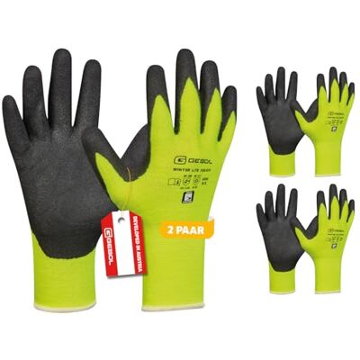 Gebol Lite Touch winterwerkhandschoenen met perfecte pasvorm, montagehandschoenen voor koele temperaturen, veilige grip, inhoud: 2 paar multipack, maat XXL (maat 11), kleur: Gebol Lite Touch winterwerkhandschoenen met perfecte pasvorm, montagehandschoenen voor koele temperaturen, veilige grip, inhoud: 2 paar multipack, maat XXL (maat 11), kleur: