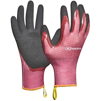 Gebol Dahlia 1 paar maat XS (maat 6) tuinhandschoenen met touch-functie van gerecycled materiaal betere grip en dubbele coating voor dames rood Gebol Dahlia 1 paar maat XS (maat 6) tuinhandschoenen met touch-functie van gerecycled materiaal betere grip en dubbele coating voor dames rood