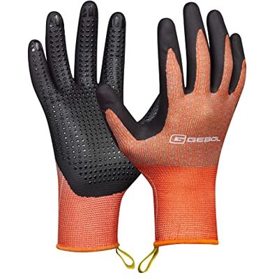 Gebol Clivia 1 paar maat XS (maat 6) tuinhandschoenen met touch-functie ademend feel-good mesh van gerecycled materiaal voor dames oranje Gebol Clivia 1 paar maat XS (maat 6) tuinhandschoenen met touch-functie ademend feel-good mesh van gerecycled materiaal voor dames oranje