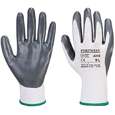 Portwest Flexo Grip A310GRWL nitril handschoen grijs maat L Portwest Flexo Grip A310GRWL nitril handschoen grijs maat L