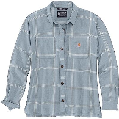 Carhartt Geruit dameshemd met lange mouwen van middelzwaar flanel Carhartt Geruit dameshemd met lange mouwen van middelzwaar flanel