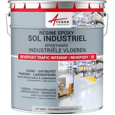 ARCANE INDUSTRIES Vloerverf, epoxyhars, industriële en betoncoating, fabriek, parkeerplaats: Revepoxy intensief verkeer-25 kg (tot 50 m² in 2 lagen) Telegris 4 RAL 7047 ARCANE INDUSTRIES Vloerverf, epoxyhars, industriële en betoncoating, fabriek, parkeerplaats: Revepoxy intensief verkeer-25 kg (tot 50 m² in 2 lagen) Telegris 4 RAL 7047
