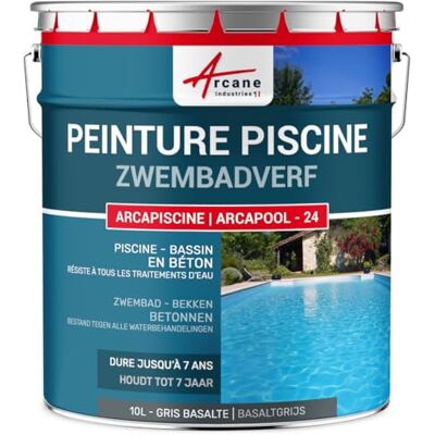 ARCANE INDUSTRIES Zwembadverf, betonvijver, cement, decoratie, waterdicht, blauw, wit, grijs, zandgeel, zwart, groen: Arcapiscine-10 L, grijs basalt RAL 7012- ARCANE INDUSTRIES Zwembadverf, betonvijver, cement, decoratie, waterdicht, blauw, wit, grijs, zandgeel, zwart, groen: Arcapiscine-10 L, grijs basalt RAL 7012-
