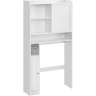 VASAGLE WC-kast, kast voor wasmachine, 79 x 20 x 170 cm Verstelbare planken, ruimtebesparend, geschikt voor de meeste toiletten, wolkenwit, collectie SIREN BTS018W01 VASAGLE WC-kast, kast voor wasmachine, 79 x 20 x 170 cm Verstelbare planken, ruimtebesparend, geschikt voor de meeste toiletten, wolkenwit, collectie SIREN BTS018W01