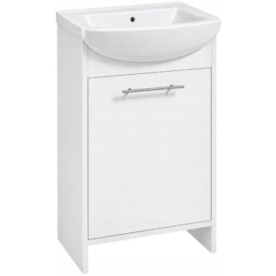 Deftrans . wastafelonderkast 50 cm breed, vrijstaand, wit, in Vrijstaande wastafelonderkast met keramische wastafel, deur en opbergruimte compacte badkamermeubel wit voor Deftrans . wastafelonderkast 50 cm breed, vrijstaand, wit, in Vrijstaande wastafelonderkast met keramische wastafel, deur en opbergruimte compacte badkamermeubel wit voor