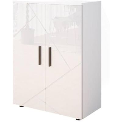 Vicco Badkamermeubel "Irma", hoogglans wit, 60 x 81 cm voor opslag in de badkamer en compatibel met de Irma-serie Vicco Badkamermeubel "Irma", hoogglans wit, 60 x 81 cm voor opslag in de badkamer en compatibel met de Irma-serie
