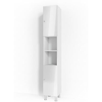 Vicco hoge kast badkamerkast badkamermeubel Fynn wit hoogglans Voor het opbergen van badkameraccessoires en handdoeken Vicco hoge kast badkamerkast badkamermeubel Fynn wit hoogglans Voor het opbergen van badkameraccessoires en handdoeken
