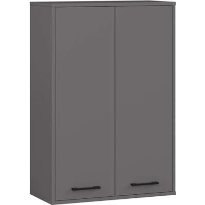 AKORD Badkamerkast, dun, 64 cm, 2 deuren, 64 x 94 x 30 cm (b x h x d), met legplanken, gewicht 8,10 kg, grafietgrijs/grafiet AKORD Badkamerkast, dun, 64 cm, 2 deuren, 64 x 94 x 30 cm (b x h x d), met legplanken, gewicht 8,10 kg, grafietgrijs/grafiet