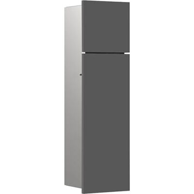 Emco ASIS Pure 975551503 Badkamerkast module met toiletpapierhouder en toiletborstelhouder, hoge kast met push-to-open-functie, mat grijs, 97551503 Emco ASIS Pure 975551503 Badkamerkast module met toiletpapierhouder en toiletborstelhouder, hoge kast met push-to-open-functie, mat grijs, 97551503