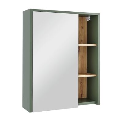 Vicco Badkamerkast met spiegel "Viola", groen/handwerk, 60 x 75 cm Vicco Badkamerkast met spiegel "Viola", groen/handwerk, 60 x 75 cm