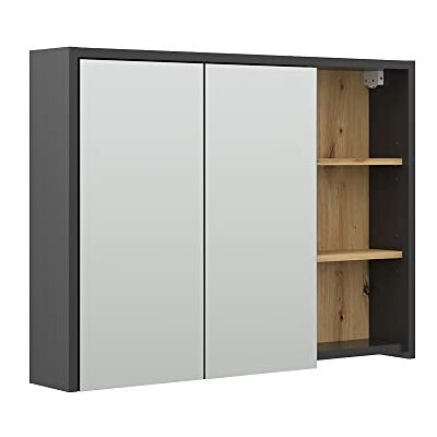 Vicco Toiletkast "Viola", eiken Artisan, 100 x 75 cm, voor wandmontage met open planken Vicco Toiletkast "Viola", eiken Artisan, 100 x 75 cm, voor wandmontage met open planken